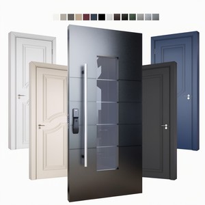 Portes de sécurité extérieures de haute qualité américaines, portes d'entrée intelligentes, portes de villa, portes d'entrée en aluminium coulé - Product Image 1