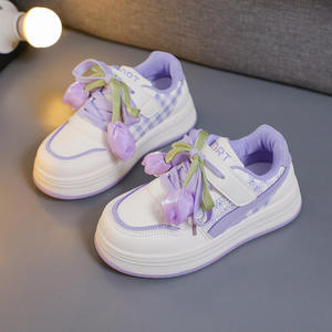 2025 Girls' Tulip <b>Shoes</b> Fashion Sneakers Soft-Soled White Sports Loafers with Stylish Logo Pattern Children's <b>Casual</b> <b>Shoes</b> - Product Image 5
