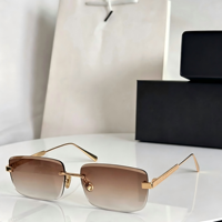Lunettes de soleil unisexes classiques à monture intégrale, bords carrés, dégradé or-bleu, style européen et américain, anti-lumière UV