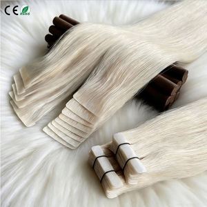 Extensions de cheveux en ruban adhésif invisibles à double trame, de qualité supérieure, cheveux russes à cuticules intactes, injectées, 100% cheveux humains, extensions de cheveux en ruban adhésif - Product Image 1