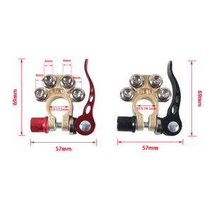 <b>Auto</b> <b>Battery</b> Terminal Connector 4 Position 6mm Pitch 69mm Height Red Black Metal Automotive Use - Product Image 1
