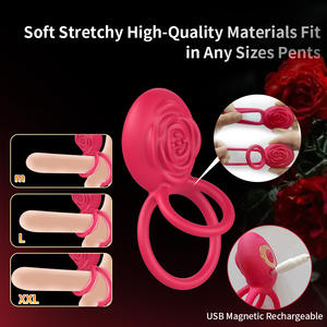 เครื่องสั่นกระตุ้นอวัยวะเพศชายแบบไร้สาย APP Rose Lock Semin Ring พร้อมรีโมทคอนโทรล ชาร์จได้ ผลิตจากซิลิโคน กันน้ำ เป็นมิตรต่อสิ่งแวดล้อม - Product Image 2