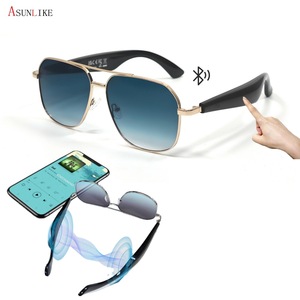 Asunlike Smart <b>Bluetooth</b> Glasses With Touch Control And <b>Microphone</b> For Music Calls And Real Time Translation - Product Image 1