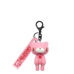 Dễ thương phim hoạt hình Nhật Bản ảm đạm gấu PVC Keychain phụ kiện Nhà máy tùy chỉnh giá 3D PVC cao su Keychain mềm Silicone móc khóa - Product Image 1