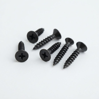 Sekrup Mini CSK Baja Karbon Hitam Kepala Datar Berlubang Silang Self-tapping M2.6 M3 M4 M5