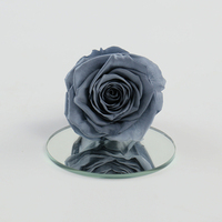 Vente d'usine : Roses éternelles au toucher réel, 5-6 cm, fleurs préservées en boîtes pour la Fête des Mères, la remise des diplômes et Noël
