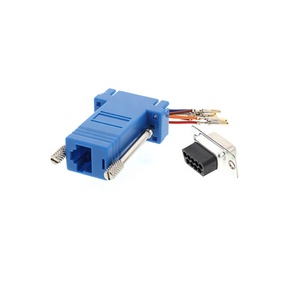 Màu Be RS232 DB9 D-SUB 9 pin nữ để 8P8C CAT5e CAT6 CAT7 RJ45 nữ Lan Modular nối tiếp adapter - Product Image 5