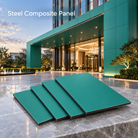 3mm 1220x2440mm Steel Composite Panel with Beige Marble Look Finish for Hotel Reception Wall Panels