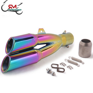 ท่อไอเสียรถจักรยานยนต์แบบคู่ ซ้าย-ขวา พร้อม DB Killer สำหรับ TRK502 NMAX R6 CB650f NC750x Z1000 - Product Image 5
