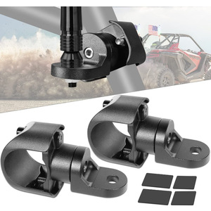 Flagpole <b>Light</b> Bracket 1.5 To 2 Inch Aluminum <b>Clamp</b> Mount For UTV ATV Offroad Use - Product Image 1
