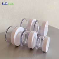 Bocal à Crème en Plastique Rond avec Couvercle Blanc, Fond Épais en PET, Différentes Tailles (1oz, 1.76oz, 3.53oz, 5.29oz, 7oz, 8.8oz) – Pots à Gommage Corporel et Beurre Corporel Personnalisables en Stock