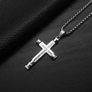 Collar Religioso YOMI 2026 con Colgante de Cruz de Jesús Estilo Punk Rock para Hombre, Personalizado, de Acero Inoxidable con Recubrimiento PVD, Impermeable, Cristiano, Moderno - Product Image 2