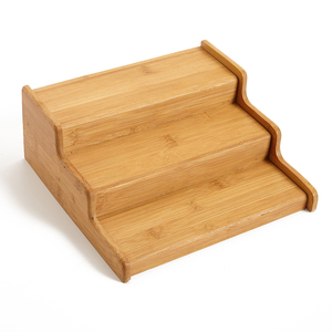 Tự nhiên nhà Bếp tủ tổ chức mở rộng 3 Tier bước tre gia vị giá kệ trưng bày - Product Image 3