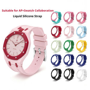 Bracelet de montre en caoutchouc silicone de haute qualité, boîtier en céramique, boucle à ardillon élastique, marque Mingfung & WatchRoyal POP, bracelet de montre de luxe - Product Image 1