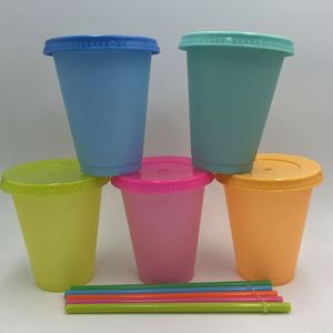 Lot de 5 gobelets en plastique PP de 475 ml, grande capacité, couleurs unies, avec logo personnalisé, vente en gros - Product Image 2