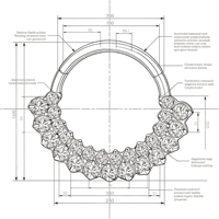 Anneau de nez clicker en titane ASTM F136 G23 16G 8mm 10mm, plaqué or, double rangée de zircone cubique ronde, pour piercing Daith et Helix