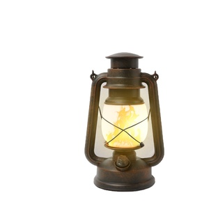 Lámpara de Queroseno de Estilo Rústico <span class=keywords><strong>con</strong></span> Bombilla LED Edison, Lámpara de Mesa Negra Mate, Lámparas de Mesa Antiguas - Product Image 4