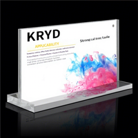 Support de carte de table transparent double face A4 en acrylique, base magnétique solide, montage facile, publicité de bureau moderne, vin