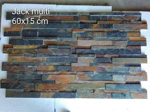 Revêtement rectangulaire en pierre naturelle en forme de Z Carreaux de placage de mur extérieur Revêtement mural Culture Produit en vrac fait à la main - Product Image 2