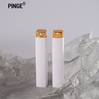 PINGE Atomiseur de parfum de luxe carré torsadé, flacon vide rechargeable 10ml 15ml 20ml, vaporisateur en aluminium