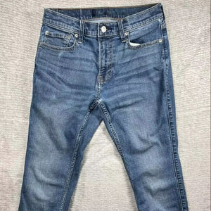 กางเกงยีนส์เอวสูงพิมพ์ลายสไตล์วินเทจสำหรับผู้ชาย, กางเกงยีนส์เอวสูงทรงสลิมฟิตขนาดกลางสำหรับใส่ในฤดูร้อน - Product Image 1