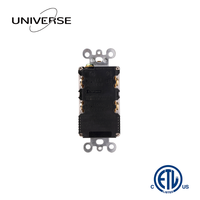 Prise murale combinée blanche homologuée ETL 15A avec GFCI, auto-test et chargeur USB (Type-A + Type-C) 5V/4.8A