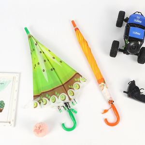 Parapluie transparent super léger pour enfants avec imprimé de fruits de dessins animés, manche long, pour les élèves de maternelle, garçons et filles - Product Image 3