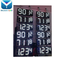 Affiche numérique LED extérieure de 16 pouces pour stations-service avec indice IP65 haute luminosité (3500-7500mcd) fonction d'affichage numérique
