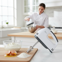 Batteur Électrique Manuel de Cuisine, Fouet Spirale, Batteur à Œufs, Mélangeur Électrique à Main pour Crème et Pâte, Mixeur Alimentaire pour Gâteaux et Pâtisseries