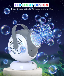 Regalos para Niños y Niñas, Juguetes Auto 360 °   Rotación 75 °   Máquina <span class=keywords><strong>de</strong></span> Burbujas Recargable con 10 Varitas Grandes y Rango <span class=keywords><strong>de</strong></span> Inclinación Ajustable para Niños - Product Image 2