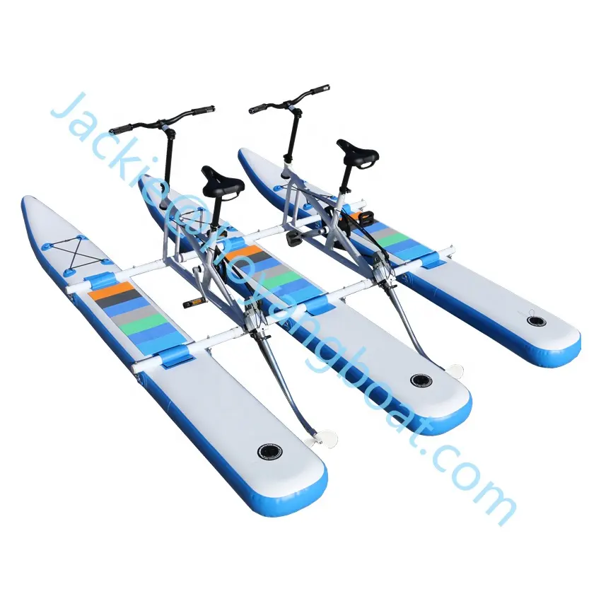 inflatable water bike water bike buoy multi-color optional Water Games aquatic bikes Outdoor Equipment for two people