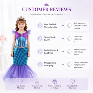 Costume <span class=keywords><strong>da</strong></span> <span class=keywords><strong>Sirena</strong></span> <span class=keywords><strong>per</strong></span> <span class=keywords><strong>Bambina</strong></span> in Offerta, Abito <span class=keywords><strong>per</strong></span> Festa di Compleanno e Halloween - Product Image 5
