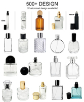 Flacons de parfum en verre vides luxueux 30ml 50ml en vrac avec boîte, bouchon à vis, logo personnalisé