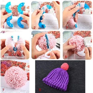 <strong>Pompom</strong> Ball <strong>Maker</strong> for Knitting Soft Balls, 4 Sizes, 8 Pieces. - Product Image 4