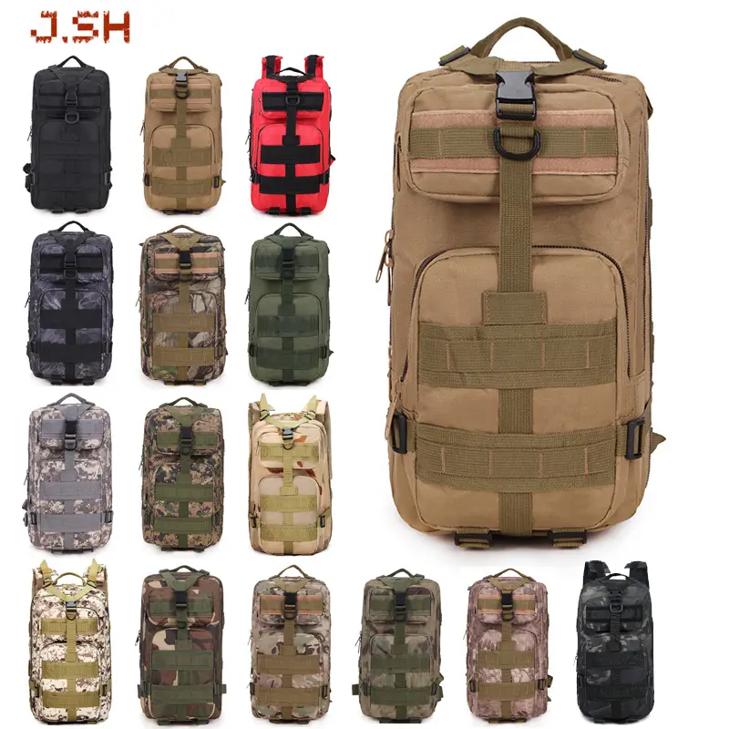 JSH Walking Camping Molle zaino da viaggio zaino sportivo Outdoor di alta qualità zaino 3P zaino tattico 30L