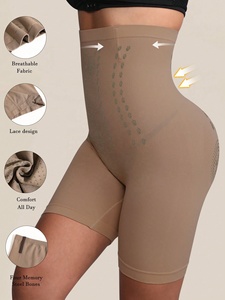 Culotte gainante taille haute pour femme, short sculptant le corps, avec ceinture élastique, rehausseur de hanches et fesses - Product Image 4