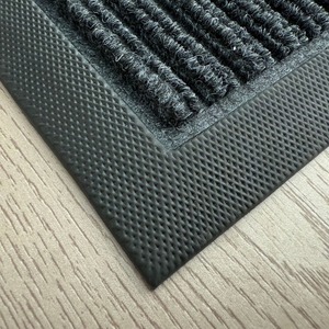 Tapis de porte 3D en TPE à rayures, en caoutchouc antidérapant, fabriqué à la machine, nettoyage facile, pour entrée de maison, moderne, rectangulaire, épaisseur moyenne - Product Image 4