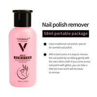 VINIMAY 5 Styles 58ml, Eau Nettoyante pour Manucure Sans Acétone, Liquide Acrylique Monomère pour Ongles, Dissolvant de Vernis à Ongles