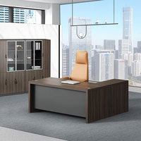Escritorio de gerente en forma de L Diseño moderno Escritorio de muebles de equipo de oficina CEO de madera duradero