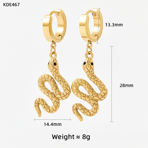 <span class=keywords><strong>Pendientes</strong></span> <span class=keywords><strong>de</strong></span> aro <span class=keywords><strong>de</strong></span> escalada mate para mujer, aretes <span class=keywords><strong>de</strong></span> serpiente decolorados, <span class=keywords><strong>de</strong></span> acero inoxidable, chapado en <span class=keywords><strong>oro</strong></span> <span class=keywords><strong>de</strong></span> 14k, <span class=keywords><strong>de</strong></span> alta calidad - Product Image 6