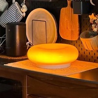 Lampe murale vintage populaire style Ins, motif donut Wombly, lampe de chevet tactile orange pour chambre, style Bauhaus médiéval