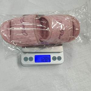 Punta abierta para zapatillas Mujeres Hombres Mute Fondo suave Estilo de piel Simple Universal Algodón EVA Zapatillas de suela - Product Image 5