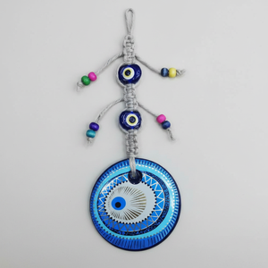 Macrame Evil Eye Décoration murale suspendue 10x27cm Pièce décorative - Product Image 2