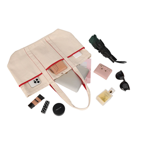 Sac shopping en toile personnalisable avec logo, sac shopping unisexe, sac de rangement grande capacité à bandoulière - Product Image 2