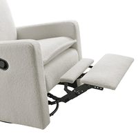 Chaise de pépinière moderne Uptown Boucle blanc rembourré pivotant planeur inclinable pour salon utiliser meubles de maison