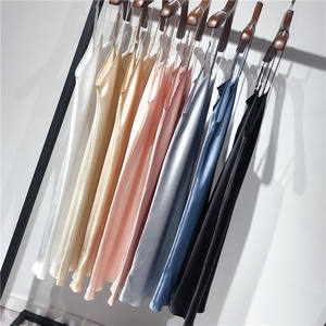 2025 été nouvelle soie fronde mûrier soie femmes couleur unie Sexy chemise de nuit Base jupe <span class=keywords><strong>Satin</strong></span> <span class=keywords><strong>jupon</strong></span> grande taille - Product Image 1