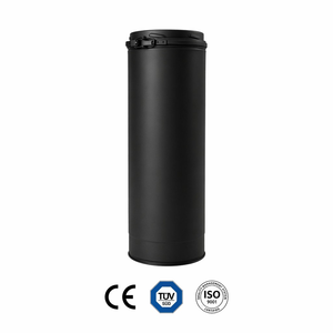 <span class=keywords><strong>Tuyau</strong></span> <span class=keywords><strong>de</strong></span> cheminée réglable en acier inoxydable à double paroi avec revêtement noir, 540-900 mm, pour poêle à granulés <span class=keywords><strong>de</strong></span> bois - Product Image 1
