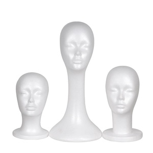 Tête de <span class=keywords><strong>Mannequin</strong></span> en Mousse Plastique Homme et Femme pour Coiffure de Perruques et Chapeaux, Support <span class=keywords><strong>d</strong></span>'Exposition - Product Image 1