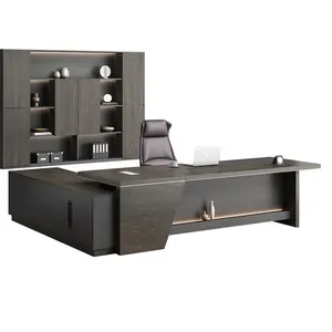 Customized supplier of office furniture for modern luxury L-shaped Boss office desks and office buildings