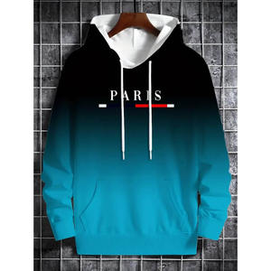 <span class=keywords><strong>PARIS</strong></span> couleur unie impression hommes sweats à capuche décontracté hommes graphique à capuche pull confortable Stretch cordon poche à la mode - Product Image 5
